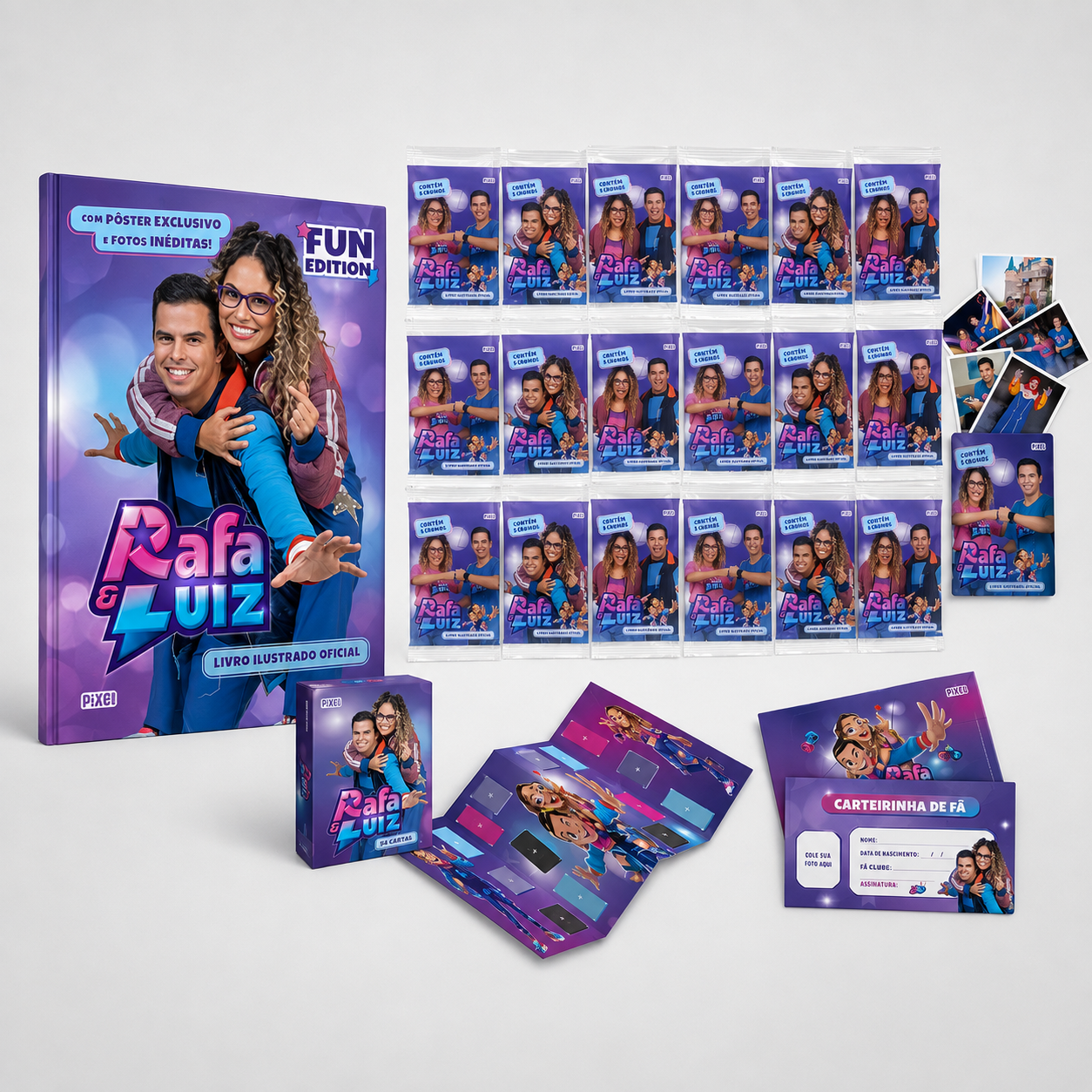 Álbum Capa Dura Rafa E Luiz + 75 Figurinhas