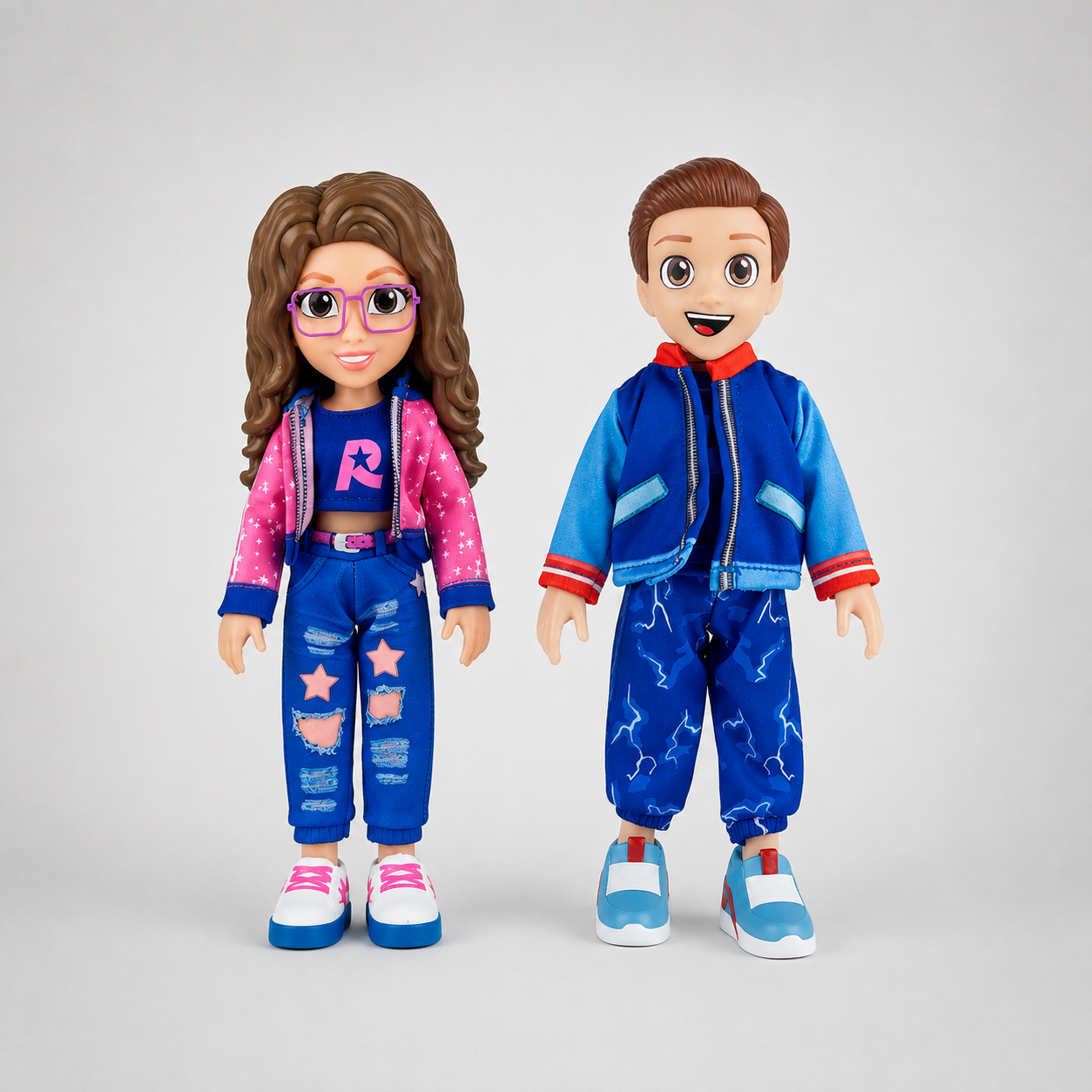 Kit Rafa E Luiz Bonecos Vinil 25 Cm - Baby Brink